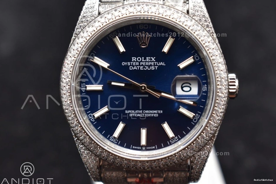 JDF Version Markers 897 41mm Best DateJust Diamond Stick Blue SportInspired 0912